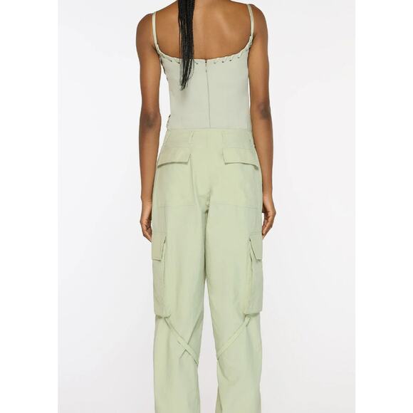 Paris Georgia Eyelet Heart Singlet Tank Top in Dune XS - Picture 3 of 7